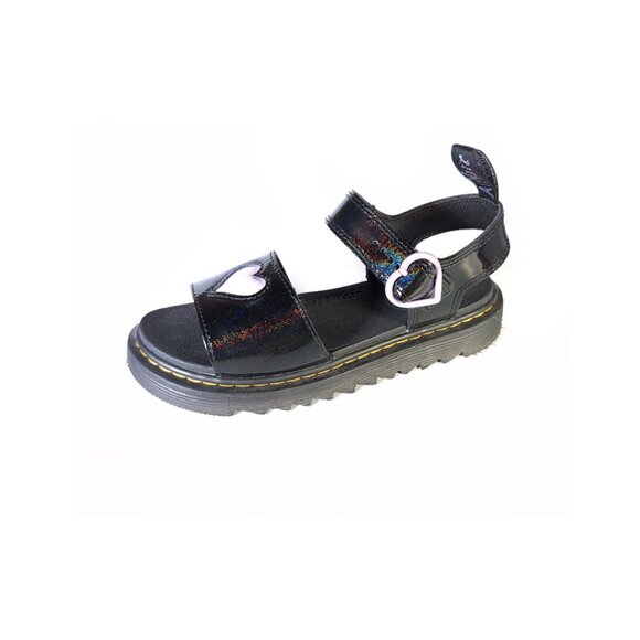 DR. MARTENS Kids Size 3 US Black Marlowe Hearts Junior Kids Sandals 34 Eur - Picture 3 of 12